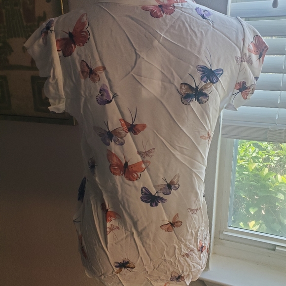 NWT JOIE SILK EXTRA SMALL RUBINA BUTTERFLY BLOUSE - Picture 4 of 7